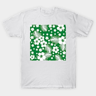 Hawaiian Hibiscus Green T-Shirt